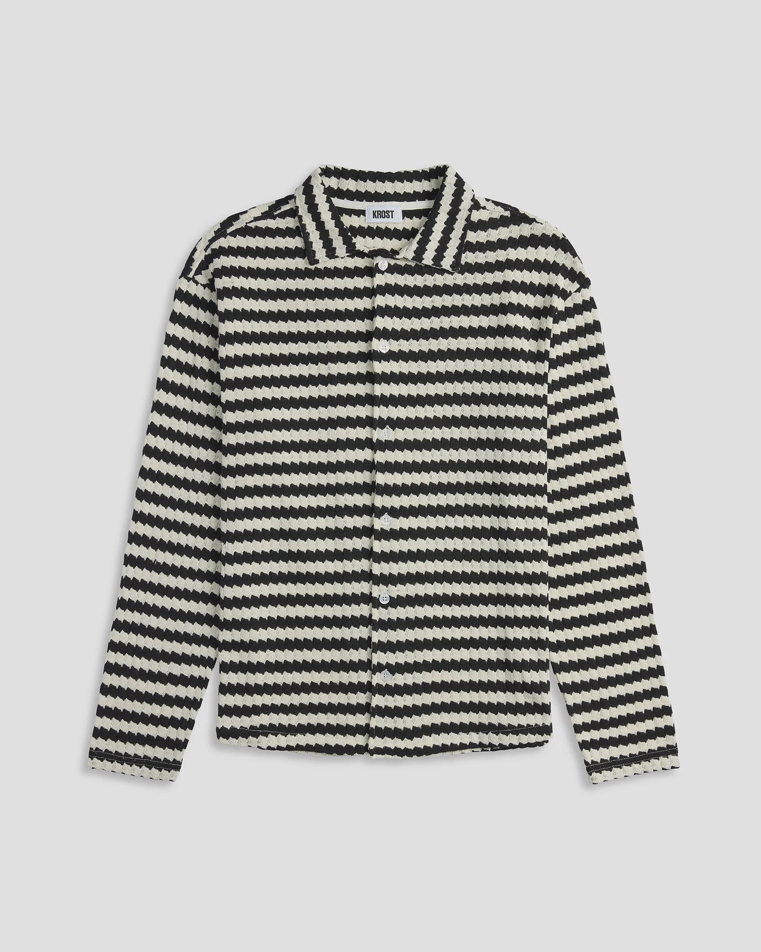 CHEVRON JACQUARD KNIT SHIRT