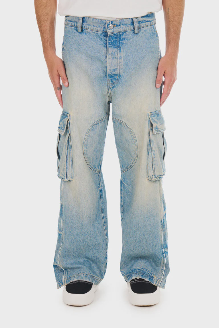 DENIM TRACK LOGO CARGOS