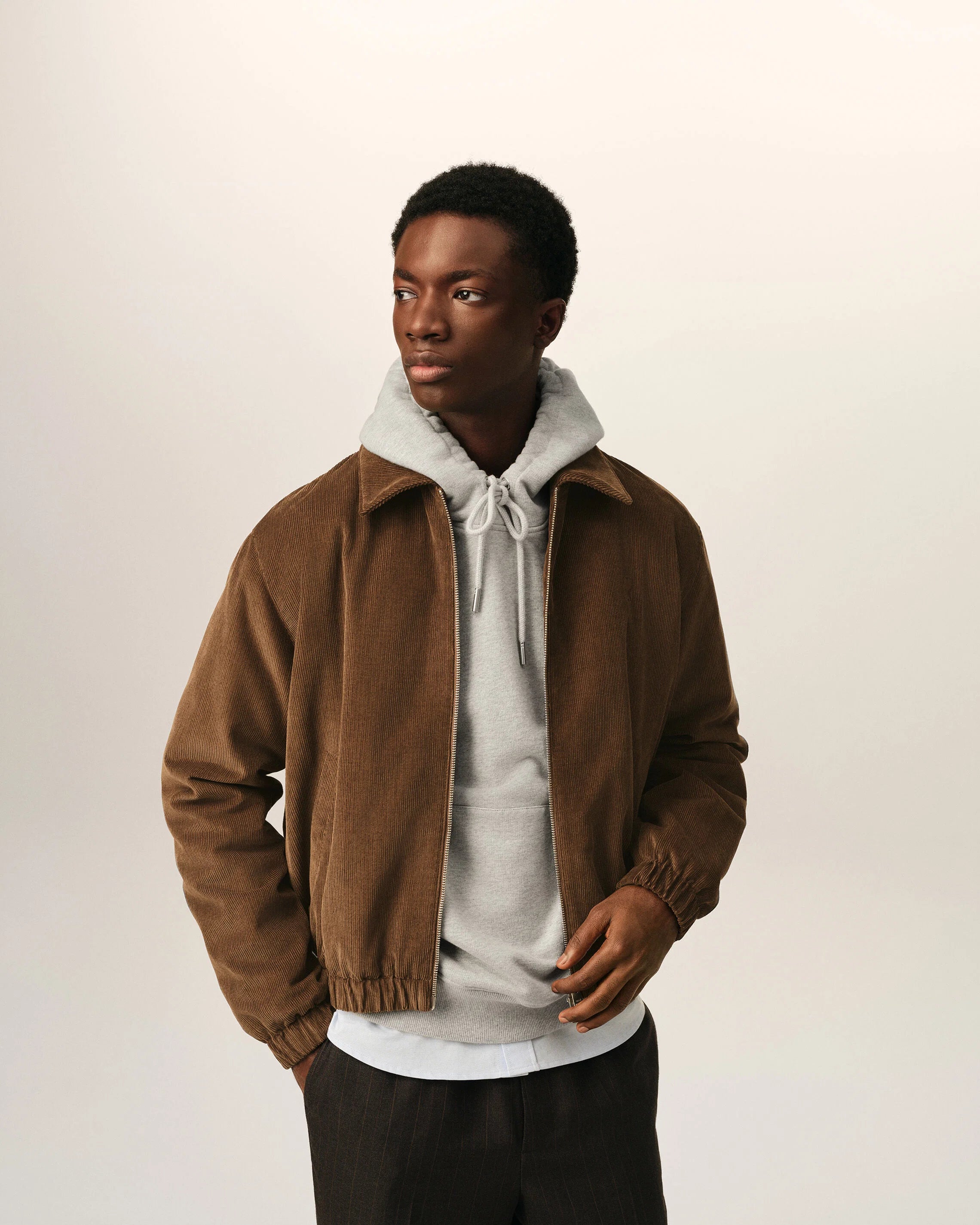 Ami de Coeur Corduroy Padded Zip Jacket
