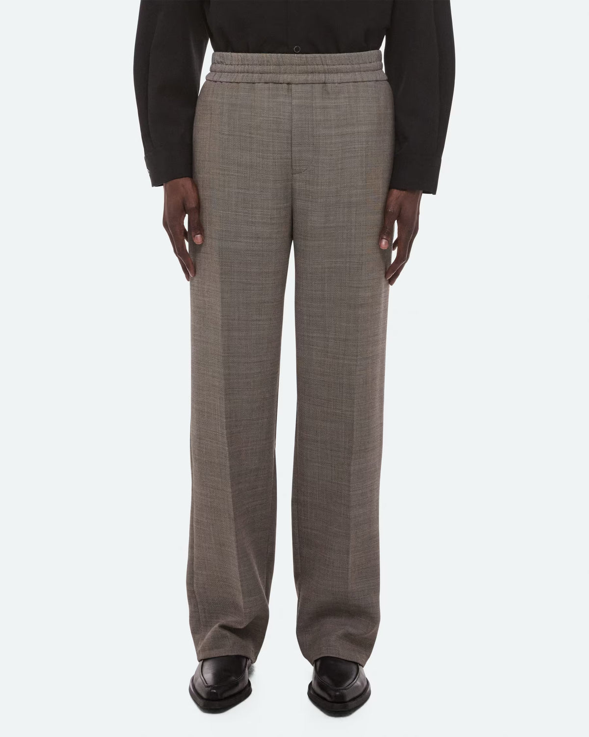 Pull-On Trouser in Beige Melange