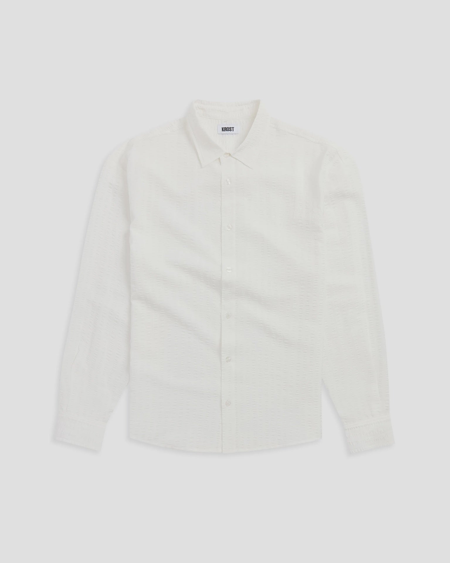 JORDAN STRIPED WRINKLE SHIRT - WHITE
