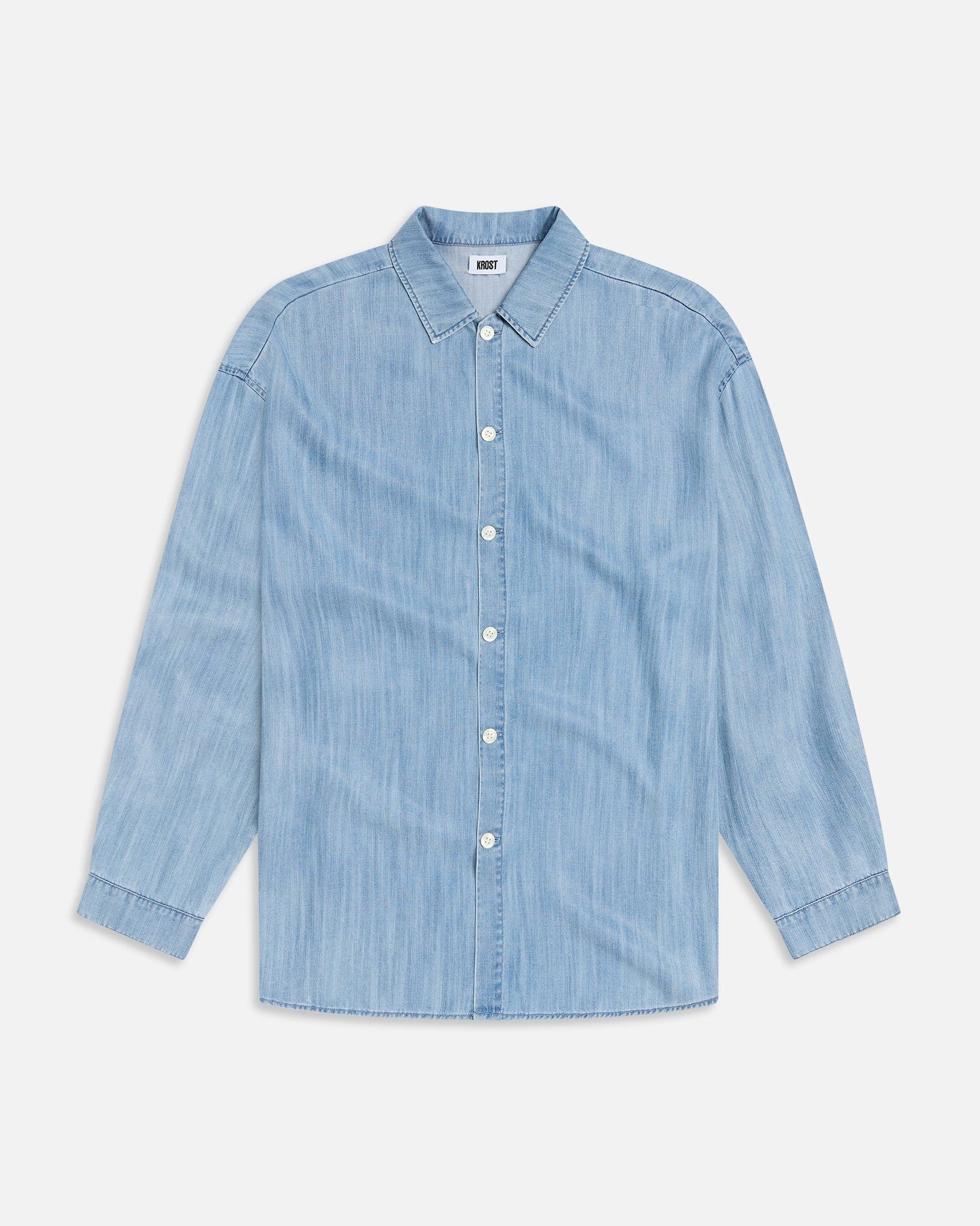 FEATHER WEIGHT RELAXED DENIM SHIRT LT WSH