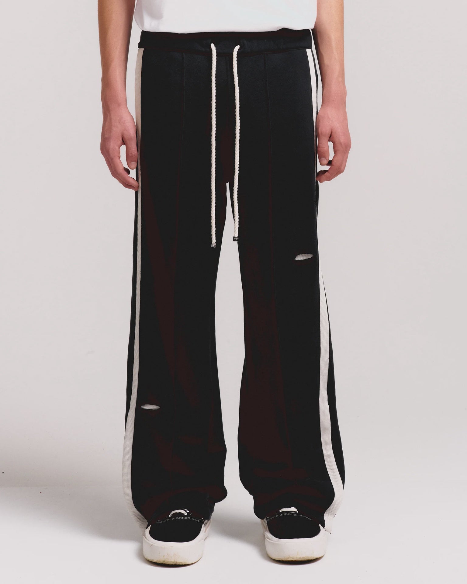 REPAIRED TRACK PANT BLK