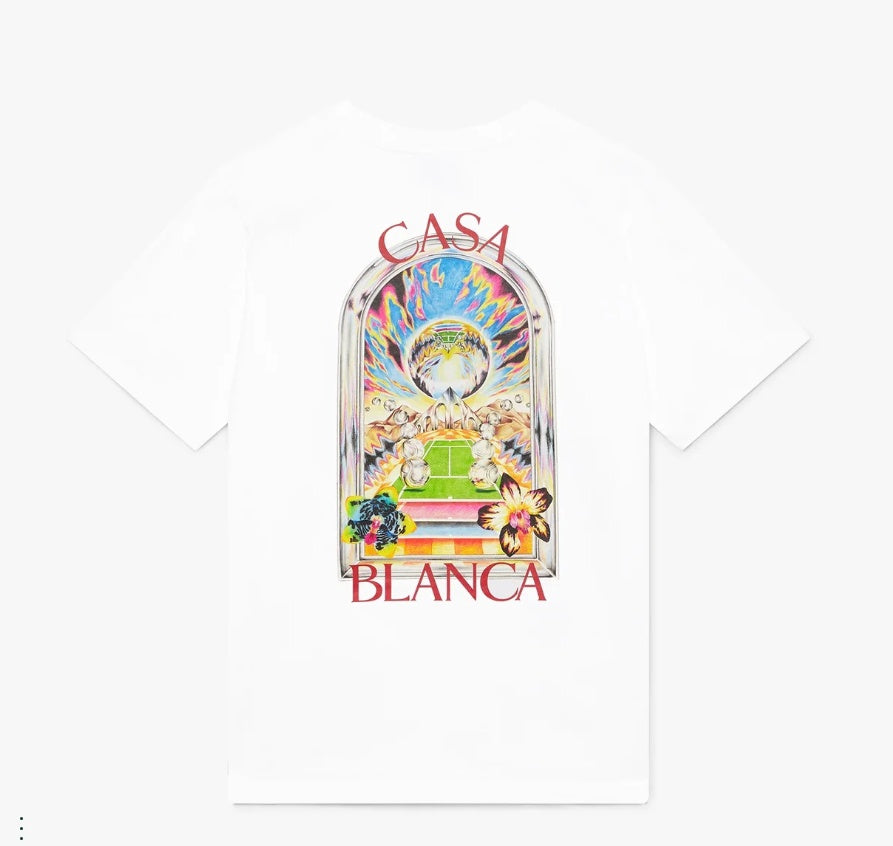 TENNIS LANDSCAPE T SHIRT WHT