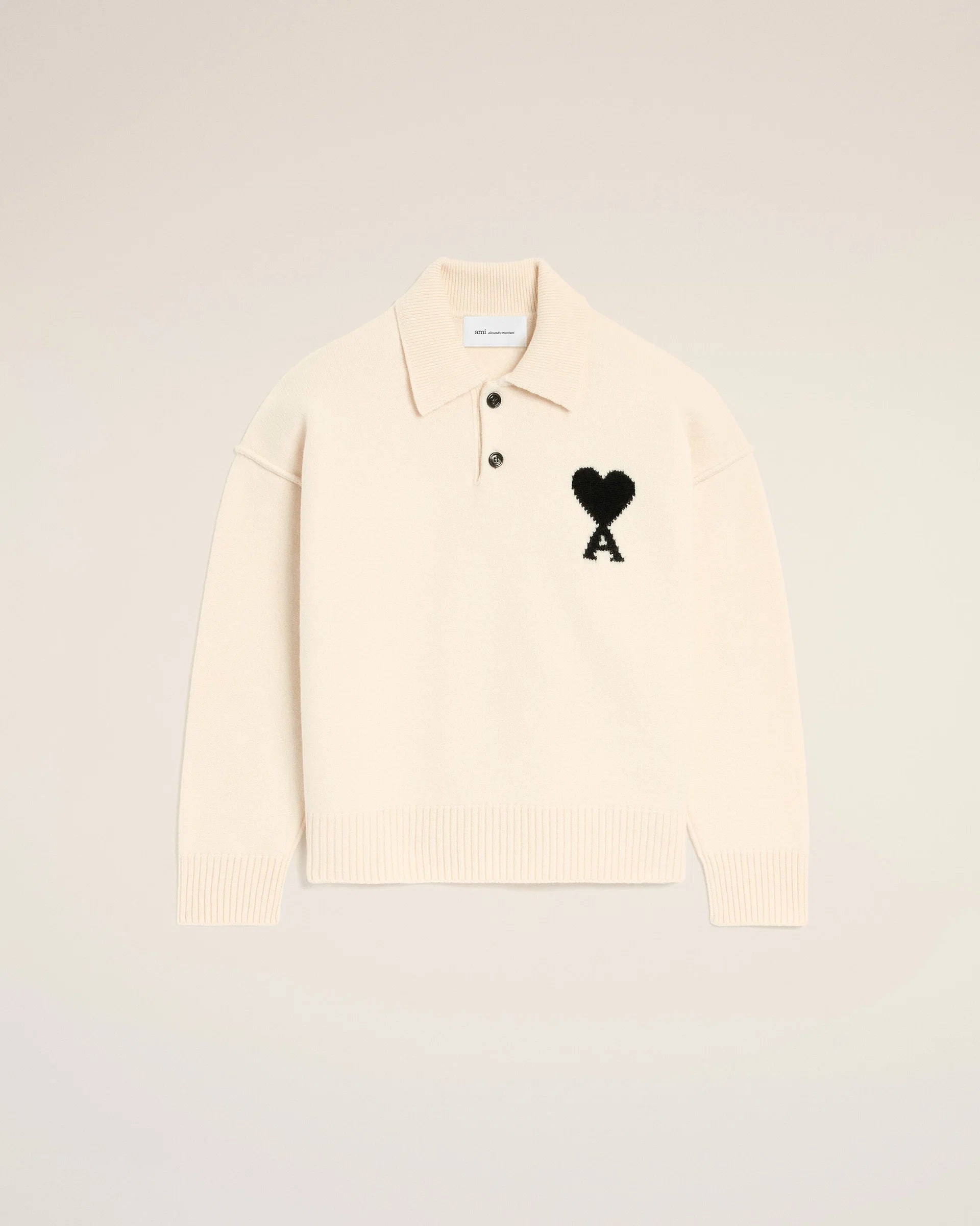 Polo Sweater With Contrasted Ami de Coeur