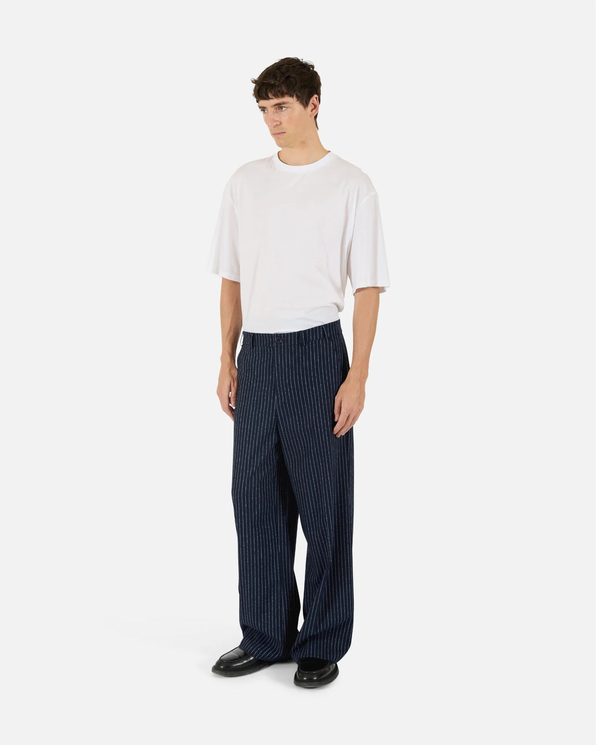 Pinstripe Wide Leg Trousers