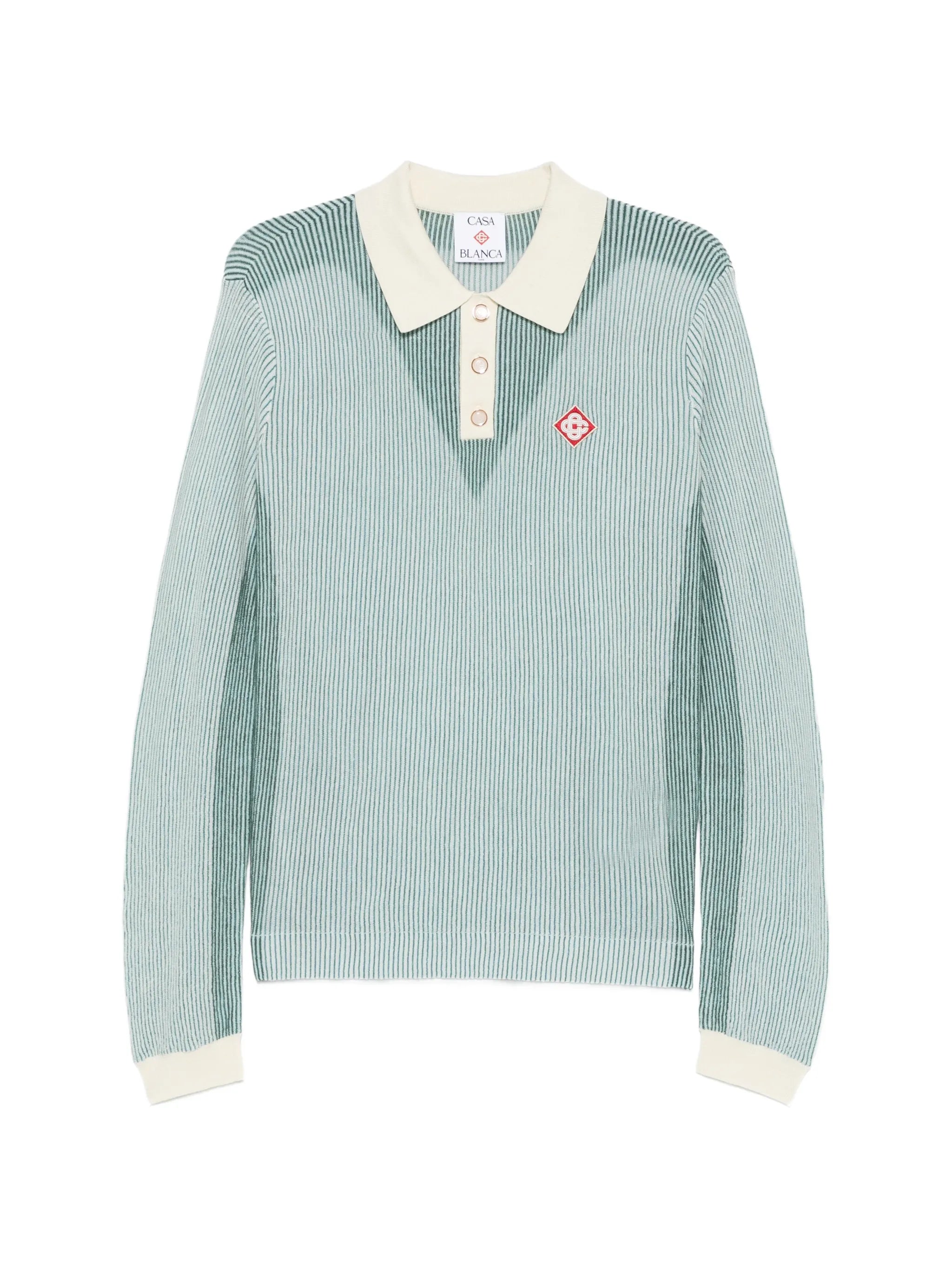 VERTICAL STRIPE LS POLO