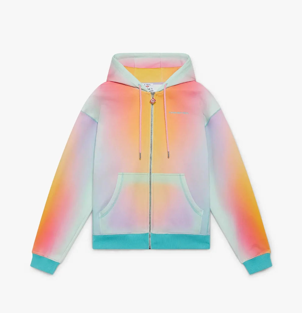 GLASS ZIP UP HOODED SWEATSHIRT