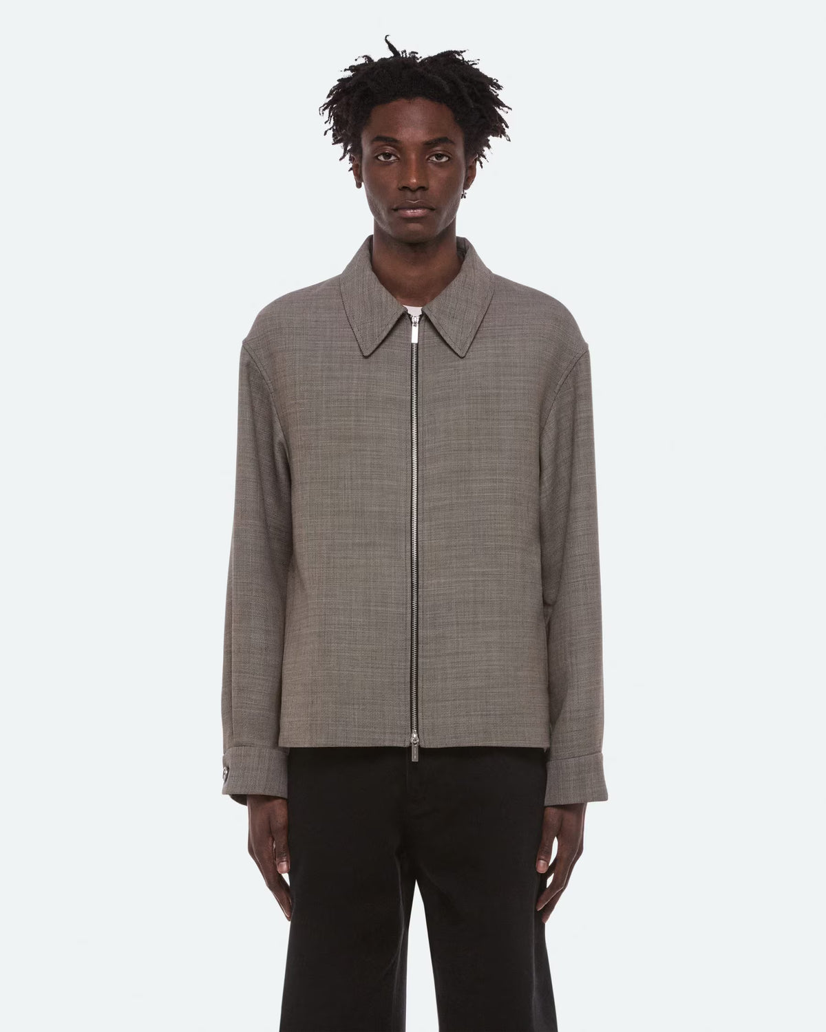 Shirt Jacket in Beige Melange