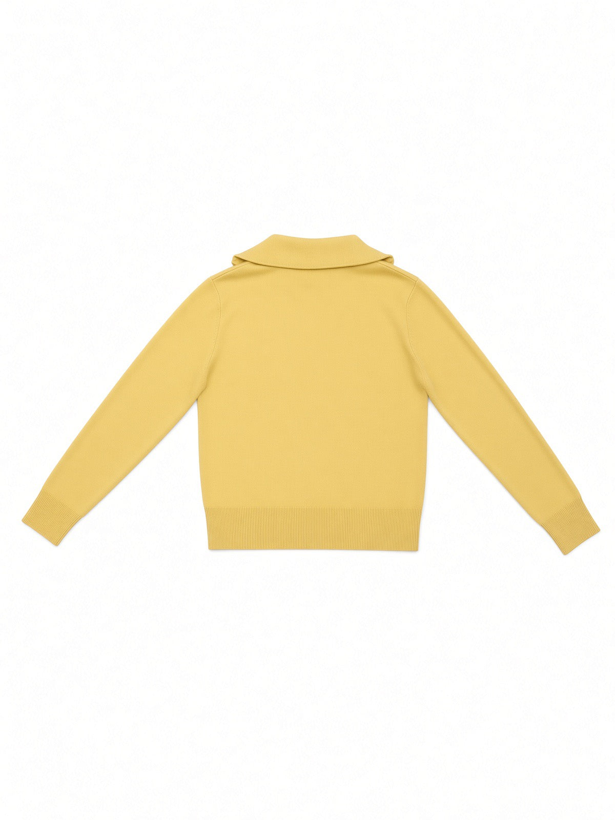 Knit Zip Up Jacket Custard