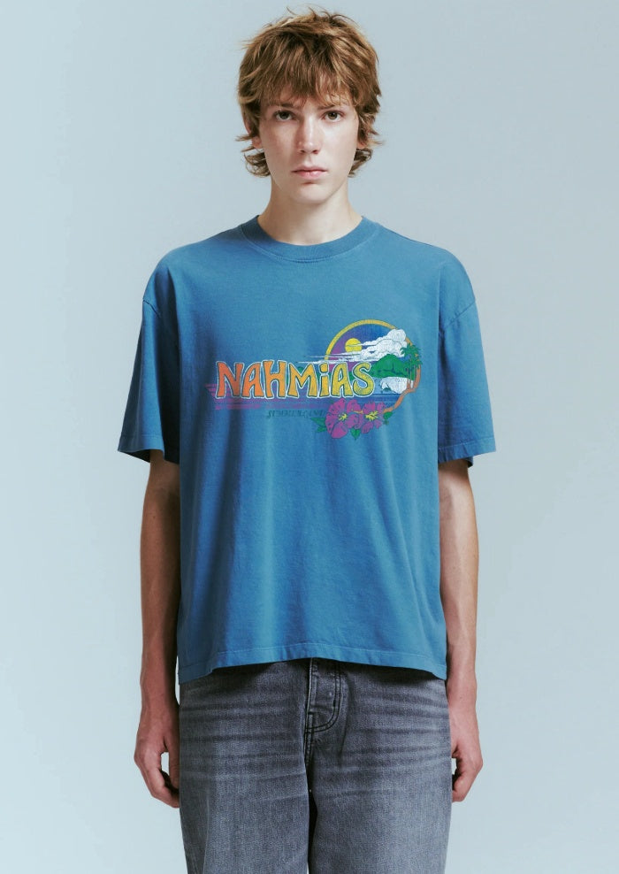 POINT BREAK BOXY TEE STL BLU