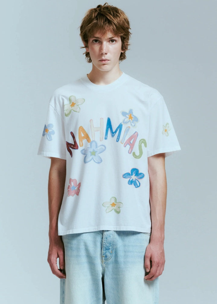 SUPER BLOOM BOXY TEE WHT