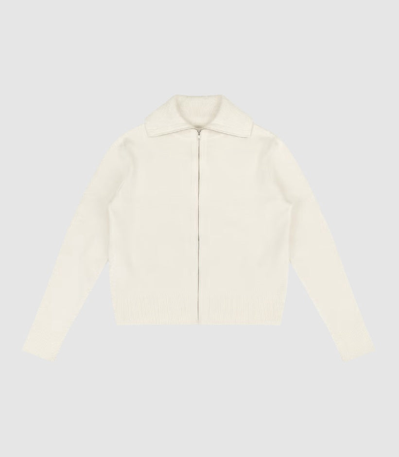 KNIT ZIP UP JACKET IVY