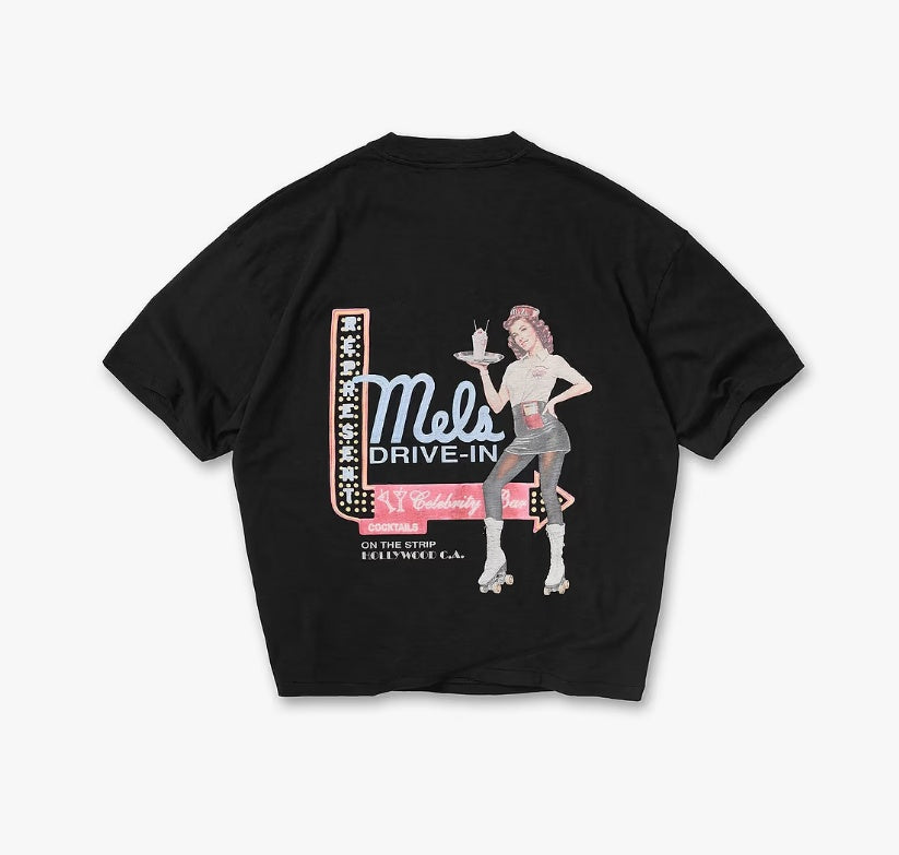 Mel's Diner T-Shirt Jet Black