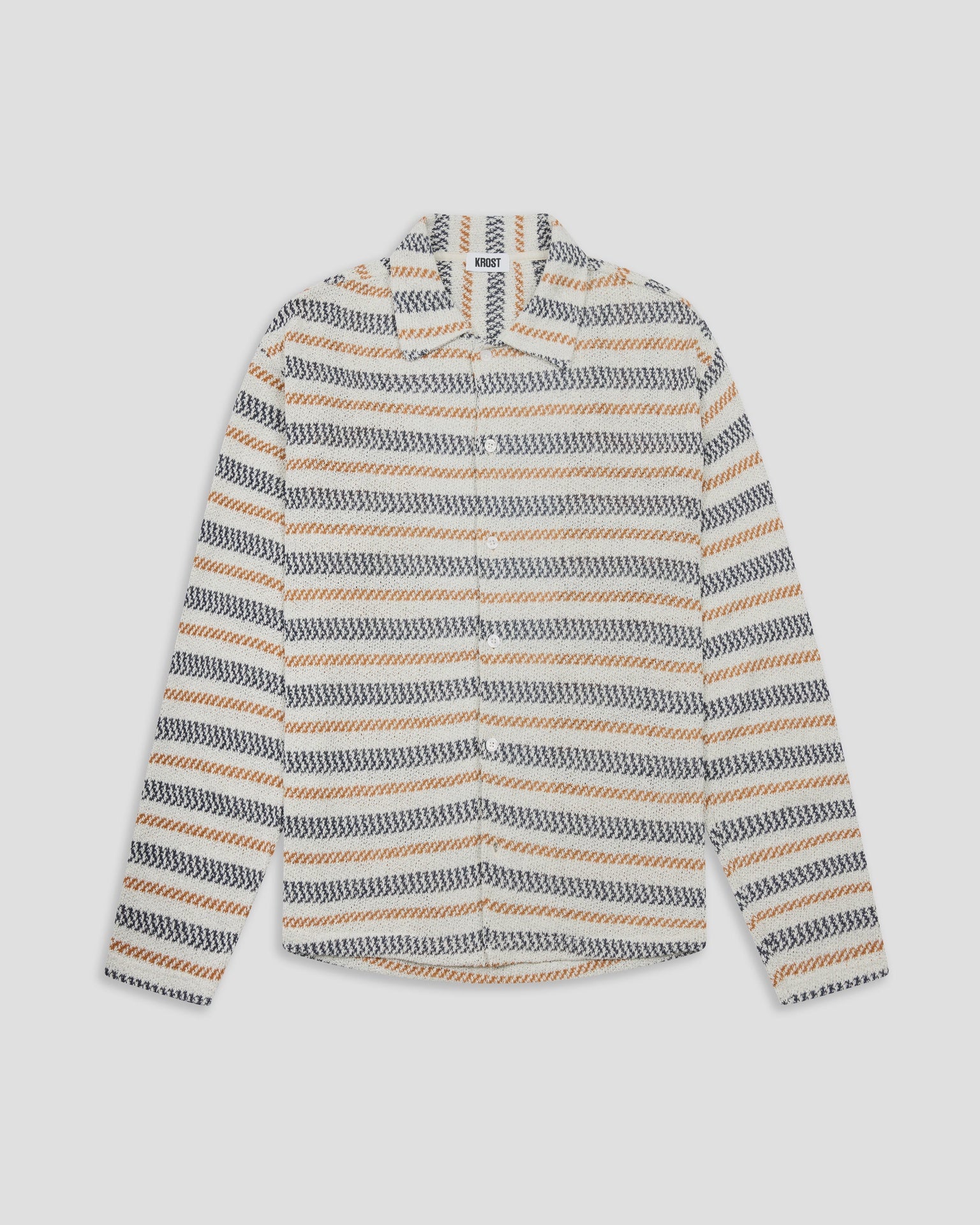 SPECKLED STRIPE KNIT LOUNGE SHIRT