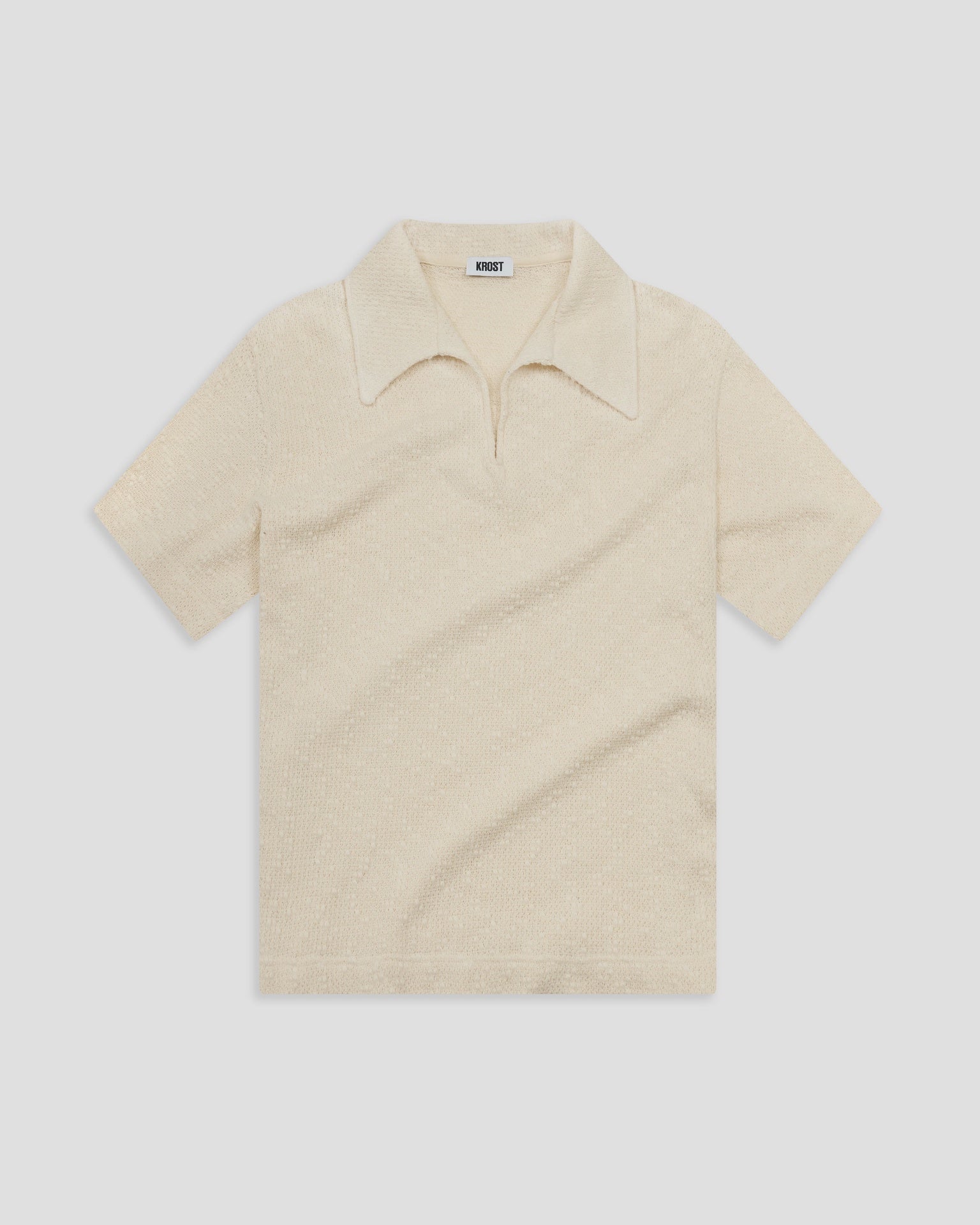 TEXTURED COTTON KNIT POLO