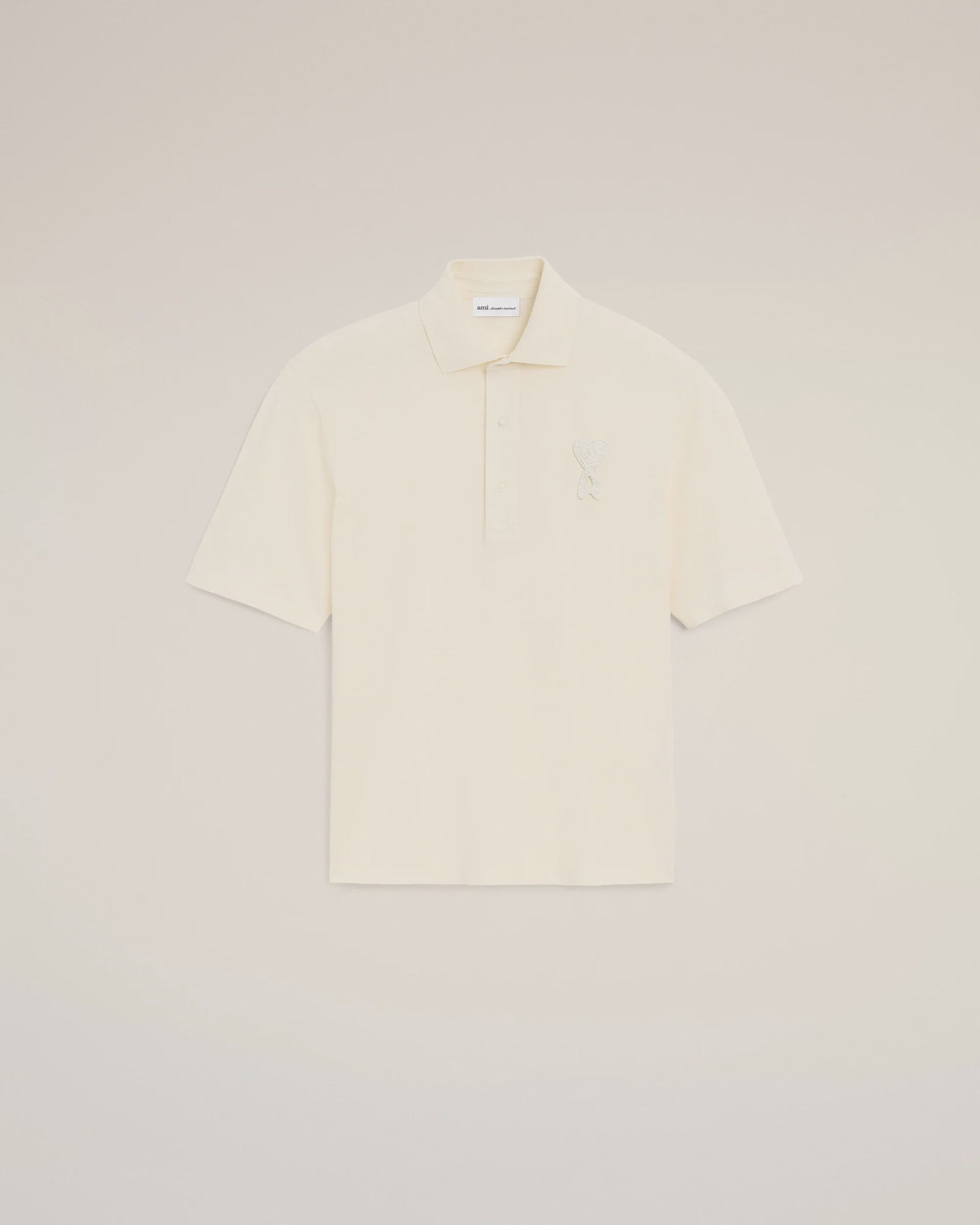 COTTON ADC KNITTED PATCH POLO CRM