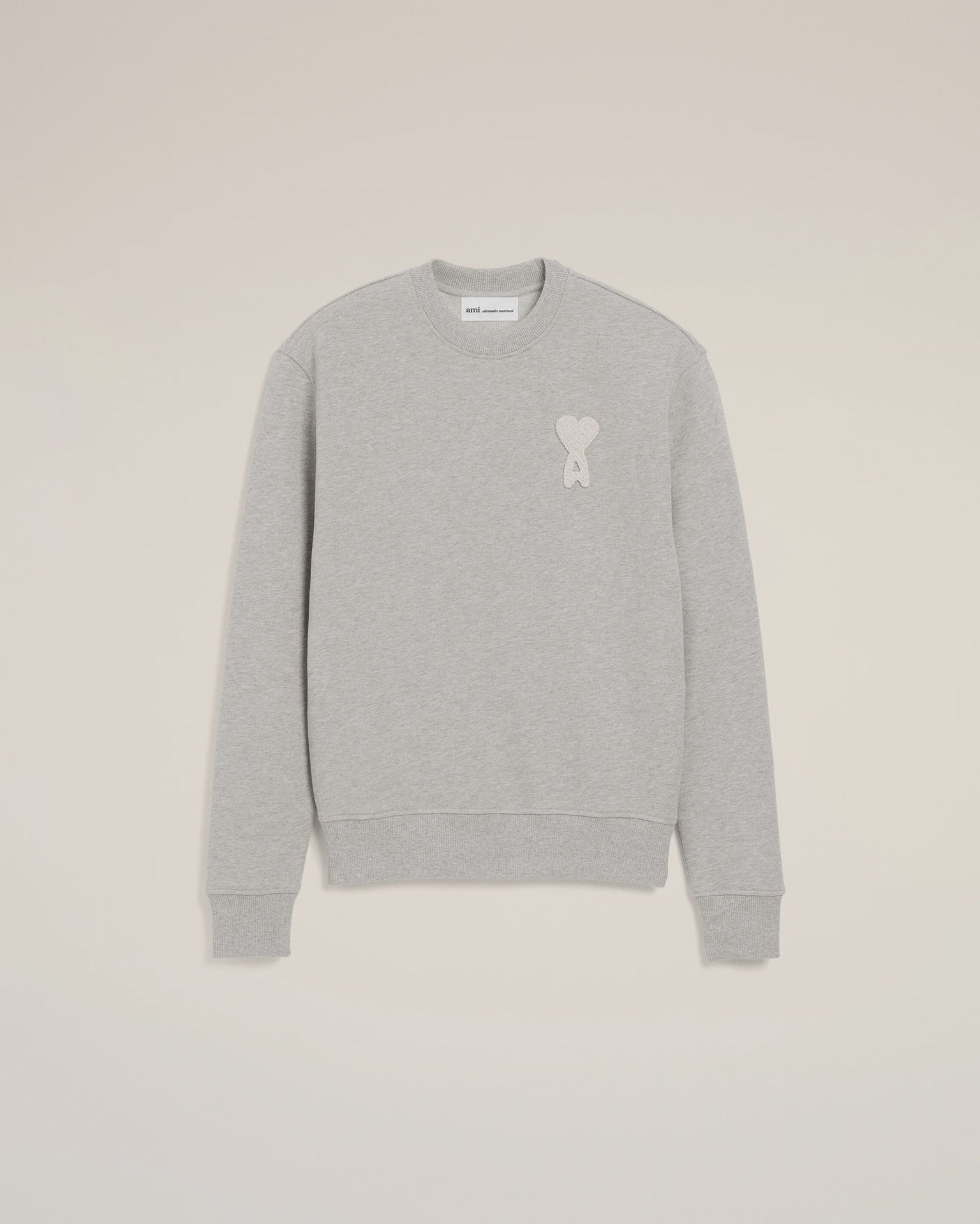 GREY COTTON KNITTED ADC SWEATSHIRT