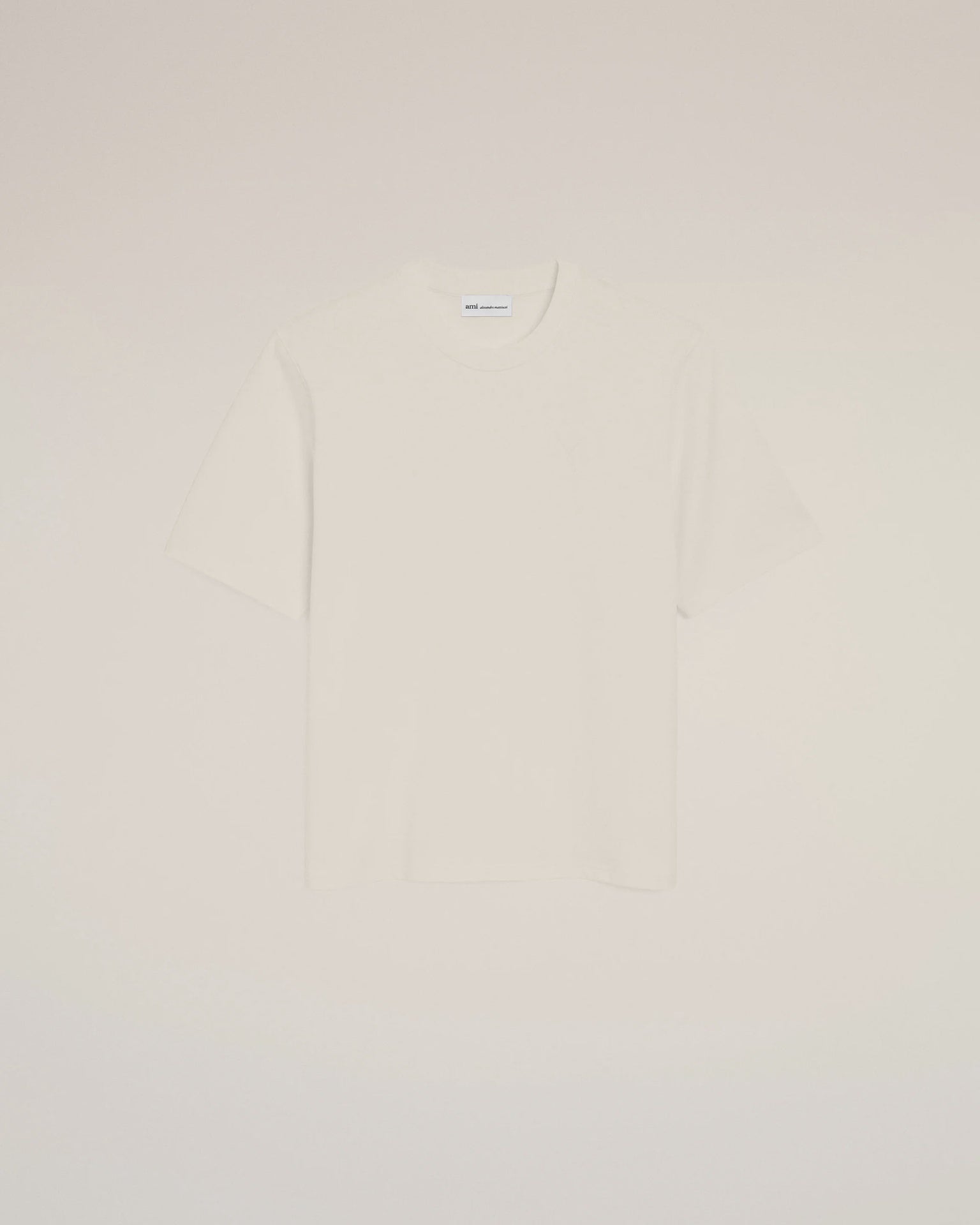 T SHIRT WITH TONAL ADC HVY JERSEY WHT CRM