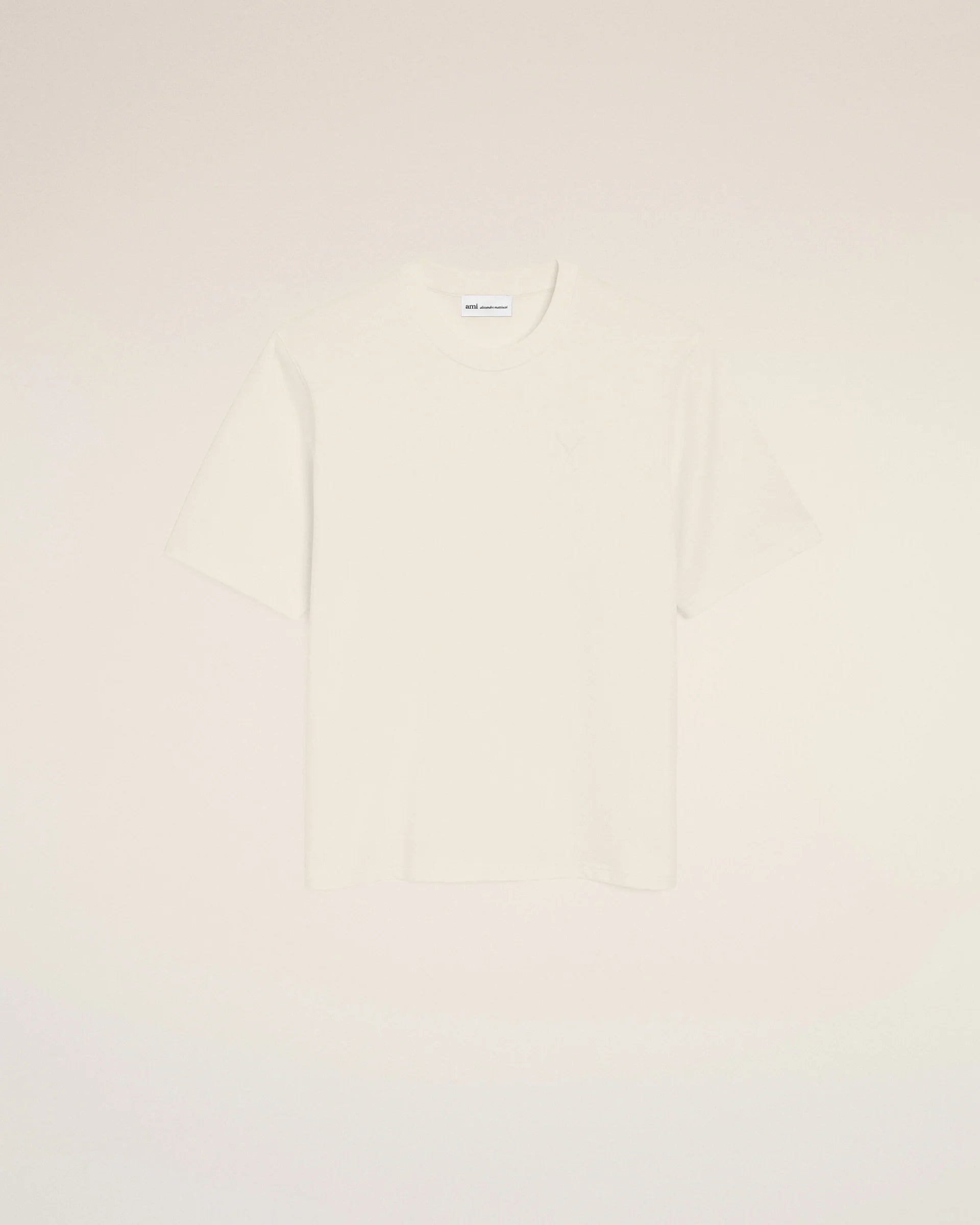 Cotton T-Shirt with Tonal Embossed Big Ami de Coeur