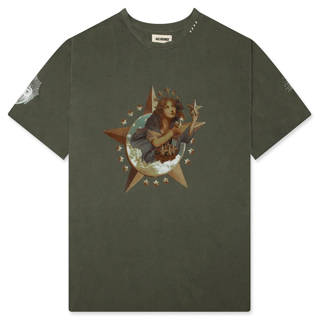 STAR GIRL T SHIRT GRN